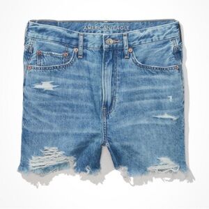 90’s boyfriend blue denim shorts